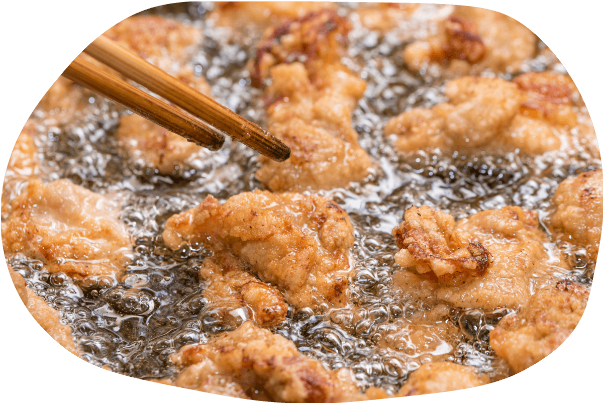 骨なしもも・手羽先は小麦粉・牛乳・卵不使用。ニンニク・しょうがも不使用です。